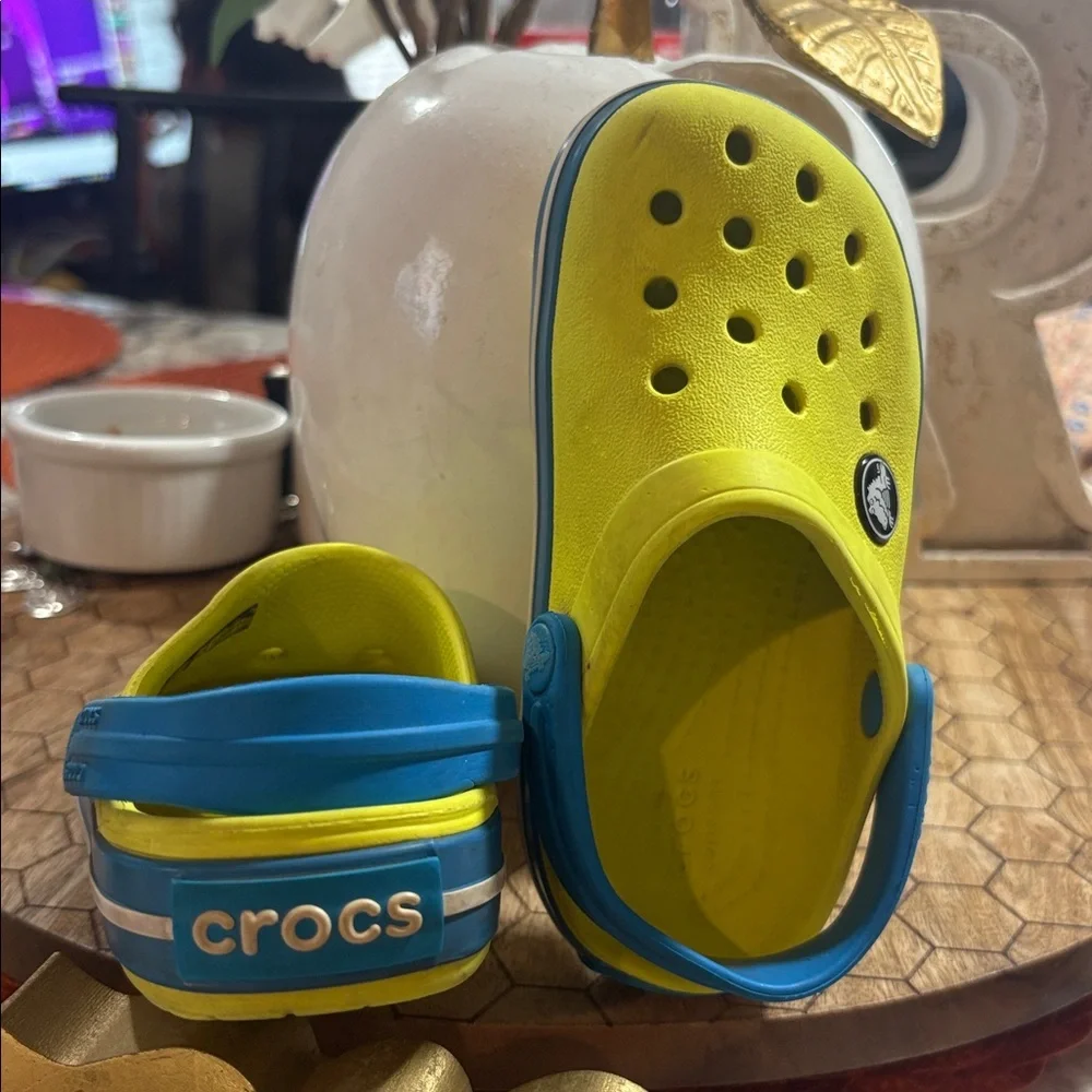 CROCS Kids Sandals - Vibrant Yellow and Blue